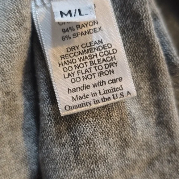 Michael LAUREN Gray Heather Hoodie Lightweight Pullover YOGA THUMB HOLES M/L - Picture 3 of 5